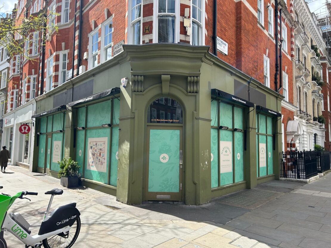 Marylebone Village – Install of glazing graphics