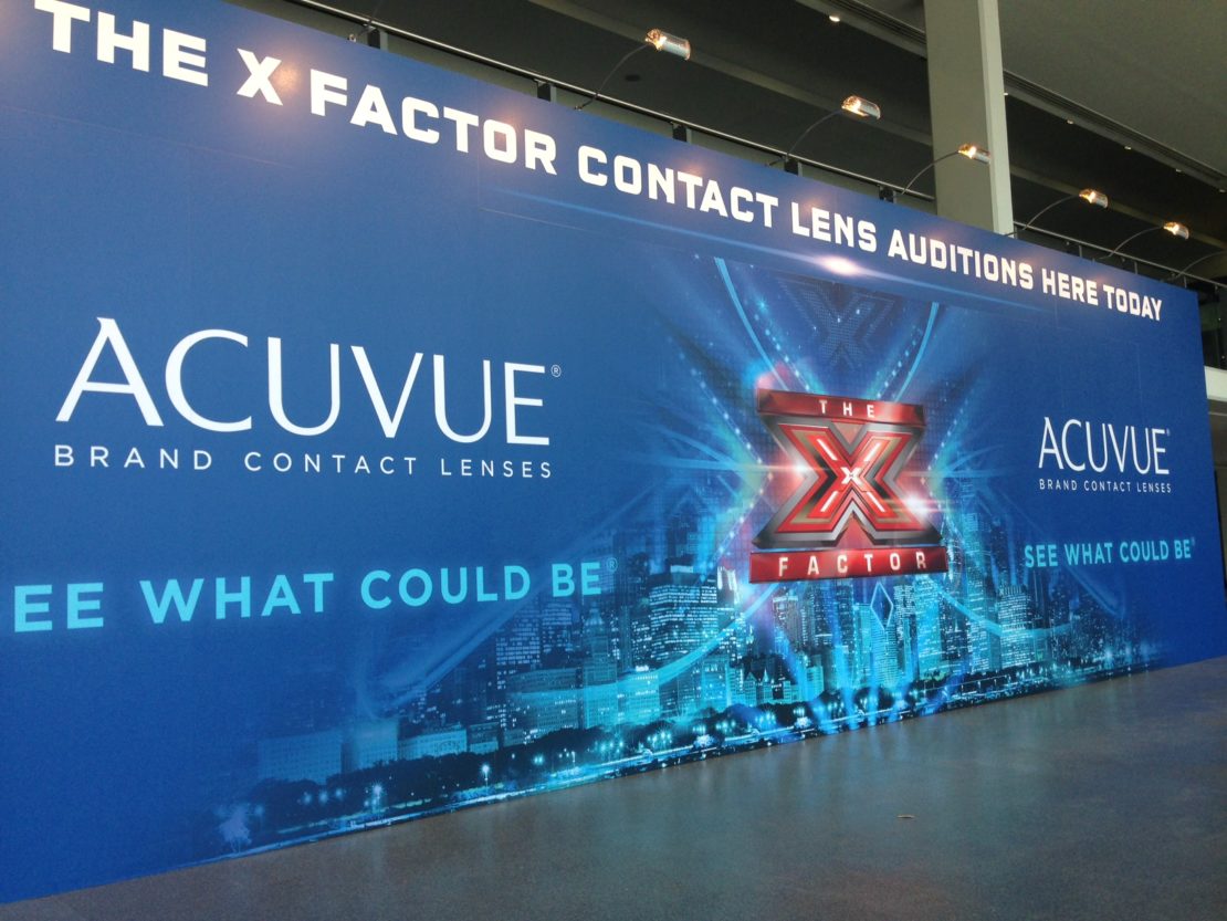 Acuvue and XFactor – Hoarding graphics