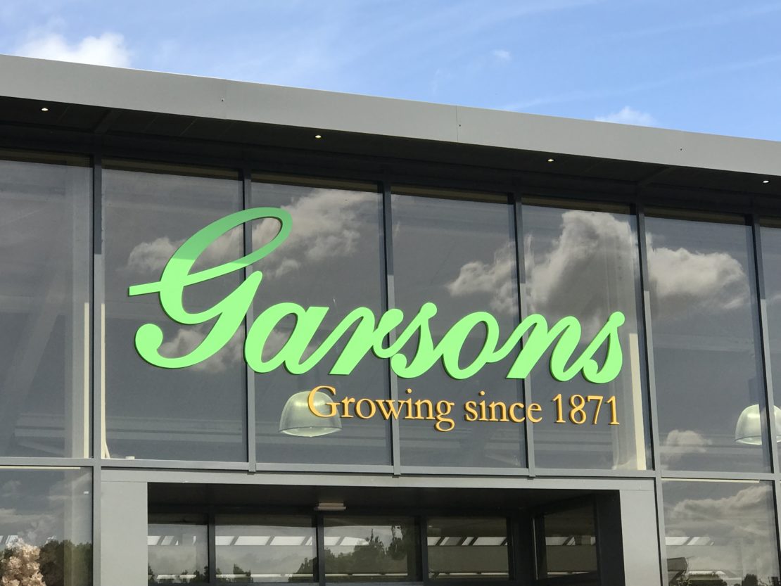Garsons – Fret cut and powder coated signage