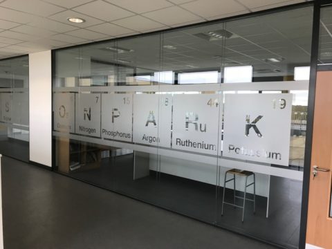 School branding – Science classroom, graphics